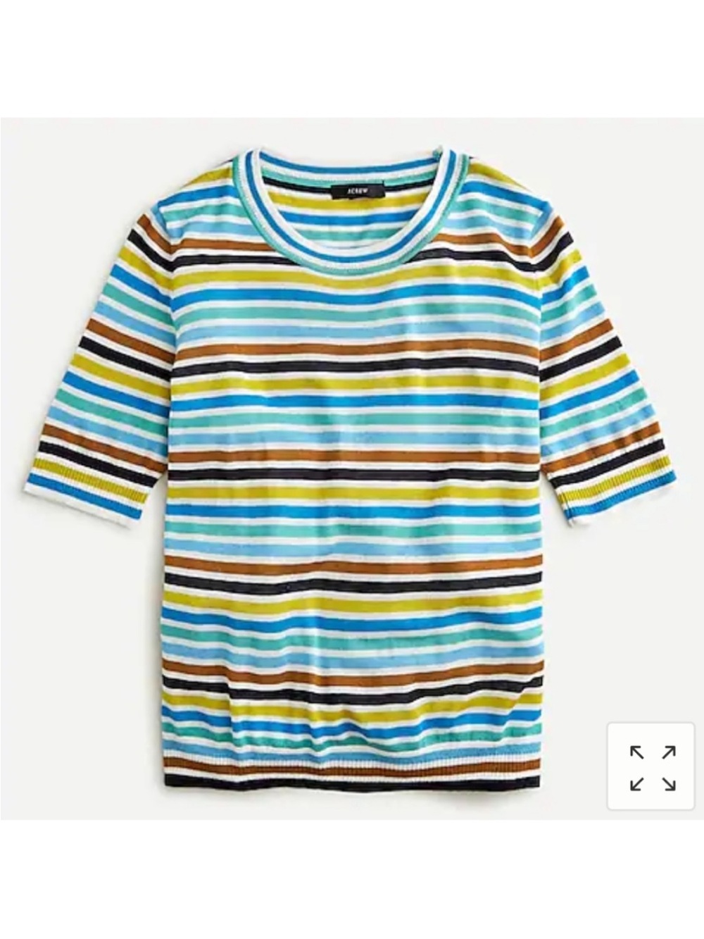 J Crew Striped Silk Blend Sweater S